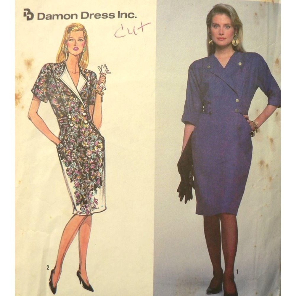 Vintage Simplicity Sewing Pattern #9914 Women's Dress Size 10-18 Cut 1990